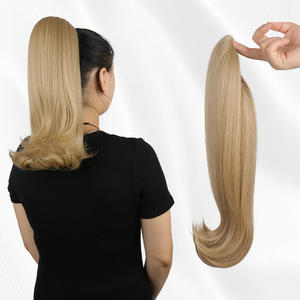 Extensión <span class=keywords><strong>de</strong></span> Cabello Sintético Futura Julianna para Mujer, Cola <span class=keywords><strong>de</strong></span> Caballo Corta, Sedosa, Lisa y Ondulada, Resistente al Calor, Venta al Por Mayor - Product Image 1