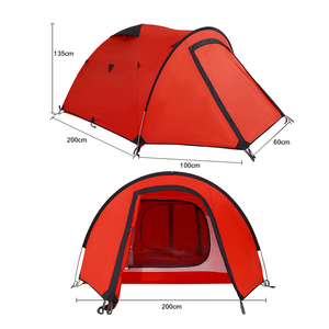 2025 Venta caliente Color rojo Tienda de playa Tienda de campaña <span class=keywords><strong>al</strong></span> aire libre de doble capa Tienda de campaña impermeable personalizada de alta calidad - Product Image 3