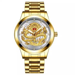 Gold Dragon – montre à Quartz de haute qualité pour hommes, montres décontractées en acier inoxydable, Top marque de luxe, Business, mode - Product Image 5