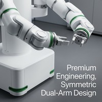 AMR omnidirectionnel à double commande de direction 1000-30D, construction en aluminium et acier inoxydable, puissance 350W 48V, capacité 1000kg, bras de 1100mm