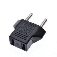Adaptador de Corriente Universal de EE. UU. a Europa, Enchufe de Viaje de EE. UU. a Europa, Convertidor de Enchufe de Pared con 2 Pines Redondos de Entrada