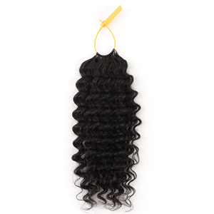 Extensiones <span class=keywords><strong>de</strong></span> Cabello Humano <span class=keywords><strong>de</strong></span> Ganchillo Orientfashion Miracle Knots, Cabello Humano Natural Negro con Ondas Profundas para Mujeres Negras - Product Image 2