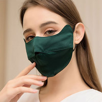 Masque de protection solaire extérieur intégral en soie uv lavable réutilisable masque facial en soie d'été frais