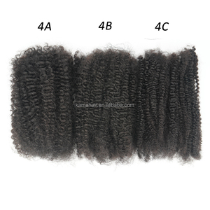 Kama microlocs phần mở rộng tóc người tự nhiên màu nâu sẫm afro kinky số lượng lớn tóc con người cho bím tóc xoăn - Product Image 6