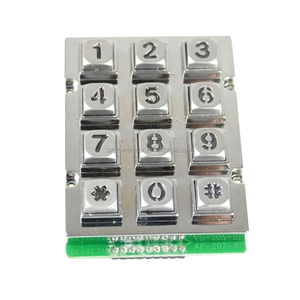 Customized 12-<strong>Key</strong> Backlit Metal <strong>Numeric</strong> <strong>Keypad</strong> with PS/2 Interface Self-help Industrial <strong>Keypad</strong> with Recessed Mounting Holes - Product Image 5