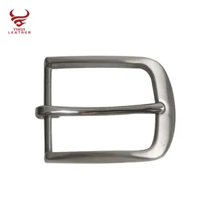 Wholesale fashion belt accessories cheap prong belt buckles brushed 40mm 304 metal stainless steel pin belt buckle for men women