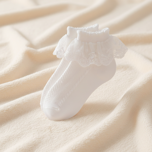<span class=keywords><strong>Calcetines</strong></span> de Algodón con Encaje de Alta Calidad para Niñas, <span class=keywords><strong>Calcetines</strong></span> Cortos Finos de Princesa para Primavera y Otoño, <span class=keywords><strong>Calcetines</strong></span> Blancos de Tobillo para Bebés Bailarinas - Product Image 4