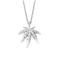 Nouveau collier hip-hop pour hommes, alliage tendance et rétro, accessoire de rue branché et individualiste, pendentif feuille d'érable