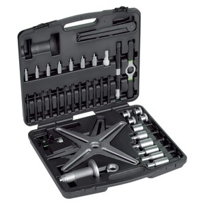 Kit de Herramientas de Reparación Automotriz FG 180/S38 con Juego de Llaves de Tubo y Llaves Inglesas para Mantenimiento de Automóviles y Cambio de Neumáticos - Product Image 1