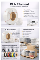 Filamen PLA Basic Original Bambu Lab 2026 1.75mm Beige (10201) untuk Printer 3D Bambu Lab X1 A1 P1 P2 H2D H2C Multicolor