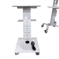 Chariot mobile à trois niveaux pour instruments dentaires, avec roues silencieuses, chariot de traitement médical, support de rangement pour équipement de laboratoire dentaire
