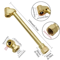 2 pièces/ensemble 1/4 NPT Buse de gonflage rapide pour pneus de voiture, buse à air haute pression, poignée droite, buse à air double usage, valve à embout