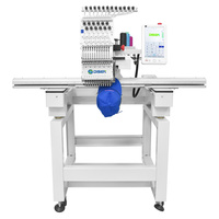 Machine à broder multifonctionnelle à grande vitesse pour usine, grande surface 500*1200mm, pour casquettes plates, chemises, broderies plates, 3D, paillettes, cordons, perles, perforations
