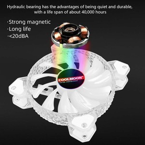 Ventilateurs de PC <span class=keywords><strong>RGB</strong></span> pour jeux <span class=keywords><strong>COOLMOON</strong></span>, support OEM, kit de ventilateurs de refroidissement pour boîtier d'ordinateur, silencieux, cadre en plastique de type diamant, ventilateur <span class=keywords><strong>RGB</strong></span> de 120 mm - Product Image 4