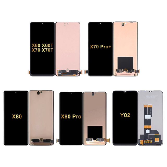 Mobile Phones Lcds Display for Vivo X60 X60T X70 X70T X80 X90 Pro Pro+ Y02 X Flip Touch Screen Replacement Digitizer Assembly