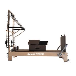 Ensemble professionnel de Reformer Pilates en bois d'érable pour l'entraînement des muscles du tronc, <span class=keywords><strong>machine</strong></span> demi-<span class=keywords><strong>trapeze</strong></span> pour salle de sport commerciale - Product Image 2