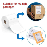 Etiquettes d'adresse en PVC, pliables en éventail, étanches, compatibles, 4x6, étiquettes thermiques directes, 6 pouces