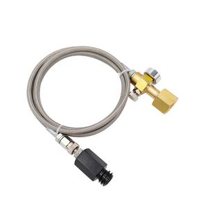 Estación de llenado de tanque externo de CO2, máquina para hacer agua con gas, kit de manguera trenzada de acero para W21.8-14 CGA320 - Product Image 4
