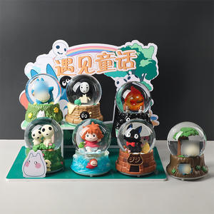 Caja Sorpresa de Resina con Temática de Animación, Estilo Studio <span class=keywords><strong>Ghibli</strong></span>, Cuento de Hadas, Bola de Cristal Luminosa con Música, Adorno Decorativo de Escritorio, Regalo - Product Image 4