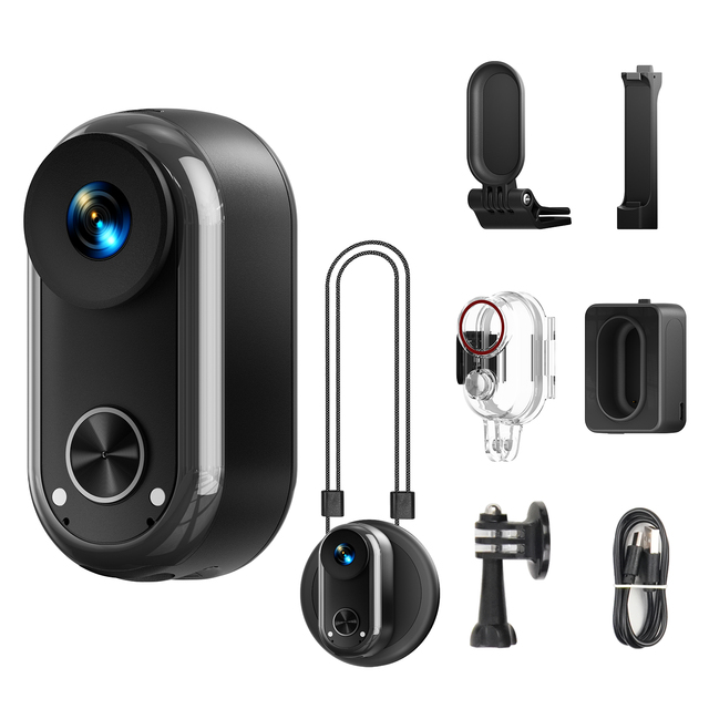 Wholesale 4K Mini Action Camera 350min Battery Life Magnetic 30m Waterproof Wide Angle 6-axis EIS WiFi 31g Lightweight CE FCC