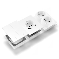 Interruptores y Enchufes de Pared WESA Ultrafinos con Botón Pulsador EU de 1/2/3 Vías con Enchufe USB Tipo C, Combinación Libre, Diseño Moderno de Lujo