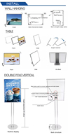 Boîte à lumière LED rectangulaire en aluminium pour publicité extérieure, cadre à clipser avec haute luminosité et design étanche pour les magasins