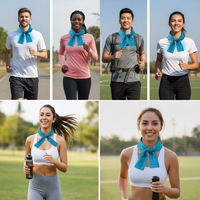 Enveloppement de cou rafraîchissant avec poche de gel réutilisable, refroidisseur de cou doux pour l'été, le golf, le tennis, les sports de plein air et le travail