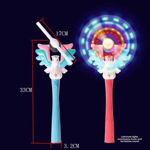 Cadeau de Noël LED pour enfants Baguette de fée scintillante <span class=keywords><strong>Licorne</strong></span> <span class=keywords><strong>lumineuse</strong></span> avec musique clignotante Jouet moulin à vent - Product Image 3