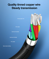 Cable de Carga Rápida USB 3.1 Tipo-C con Transferencia de Datos de Alta Velocidad de 5 Gbps y Cable Trenzado de Nailon para Computadora, Cámara, Impresora, Dispositivos IOS, 3A 60W