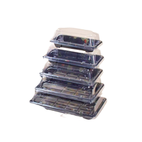 Plateau rectangulaire jetable et biodégradable couvercle pour, personnalisable pour restaurant, éco-responsable, certifié BRC