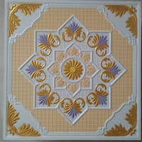 Plaque de plâtre POP couleur or pour faux plafond / Plaque de plafond en plâtre colorée