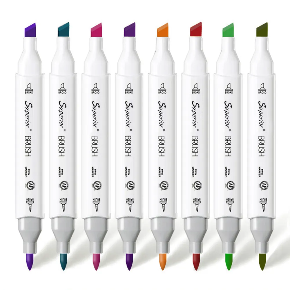216 ألوان مزدوجة رئيس قلم تحديد فرشاة لينة تلميح رسم علامات ل رسم مانغا تصميم اللوازم المدرسية