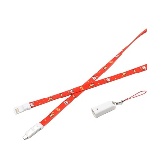 Đa chức năng dây buộc sạc cáp dây buộc với Keychain 3 trong 1 Polyester Dây cáp <span class=keywords><strong>USB</strong></span> - Product Image 3