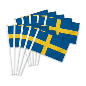 Decoración Banner de mano Decoraciones patrióticas Pequeñas mini banderas Suecia Bandera de mano <span class=keywords><strong>sueca</strong></span> - Product Image 1