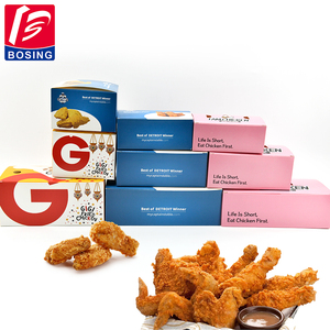 Tùy Chỉnh Rang Wings Fry Nugget Gà Chiên Hộp Dùng Một Lần Đưa Ra Burger Giấy Khoai Tây Chiên Hộp Thức Ăn Nhanh Bao Bì - Product Image 2