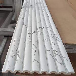 Panneau mural en PS BingJie au design <span class=keywords><strong>simple</strong></span>, matériau de décoration, lamelles couleur charbon - Product Image 4