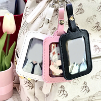 Porte-badge rectangulaire transparent en PU, pochette de présentation pour badges et épingles de collection Anime, pour décoration d'Itabag