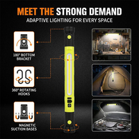Lampe de travail COB rechargeable OEM 1200LM pliable à 360° °   Lampe d'inspection portable pour mécanicien automobile avec clip magnétique rotatif de type C