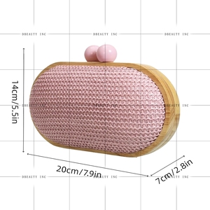 Paille pochette sac à main femmes plage bandoulière sac à main été portefeuille mariage fête sac de soirée - Product Image 3