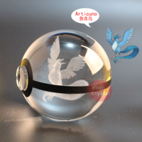 Caja de Seguridad Transparente K9 con Figura de Pokémon Articuno de la Serie Pocket Monster Poke Ball Go