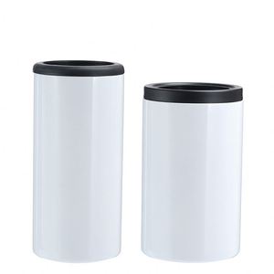 Vaso recto de acero inoxidable de 12 oz para sublimación, taza térmica de doble pared para viaje, enfriador de latas para coche, vaso con tapas dobles - Product Image 1