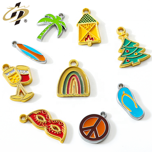 Ciondolo in smalto personalizzato il tuo metallo donna uomo oro adorabile carino oro regali di <span class=keywords><strong>natale</strong></span> ciondolo con ciondolo in smalto - Product Image 5