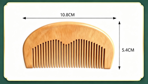Peine de madera de marca privada directo de fábrica, peine desenredante de dientes anchos, herramienta de peinado con palma arqueada para el cuidado diario del cabello - Product Image 2