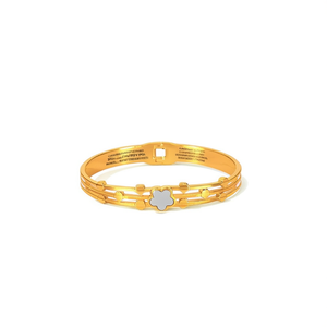 กำไลข้อมือสแตนเลสสตีล 316L ชุบทอง PVD ทนทาน ทันสมัย - Product Image 2