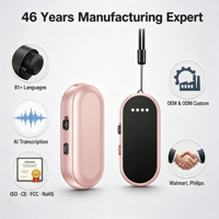 Grabadora de Llamadas para iPhone, Grabadora de Voz con IA, Transcripción en 81 Idiomas, Conducción Ósea, Cancelación de Ruido, Pulsera Personalizable OEM