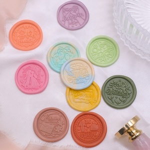 Pegatinas de <span class=keywords><strong>sello</strong></span> de cera con <span class=keywords><strong>iniciales</strong></span> personalizadas, Material de resina autoadhesivo de lujo, <span class=keywords><strong>sello</strong></span> de vacaciones de boda para tarjetas de felicitación y uso de botellas - Product Image 5