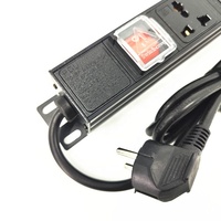 Multiprise de cabinet PDU 6 prises CA universelles avec protection contre les surtensions et les surcharges, carte d'alimentation PDU à montage en rack