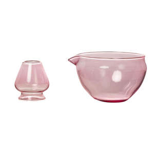 Набор для чая матча из градиентного зеленого стекла, 2 предмета: чаша с носиком и бамбуковый венчик часен. Полный стартовый комплект. - Product Image 4