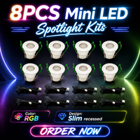 Pack de 8 projecteurs LED RGB pour véranda