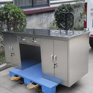All Stainless Steel <b>Laundry</b> Cart 1050x820x890mm Durable Hospital <b>Trolley</b> For Medical Units - Product Image 3